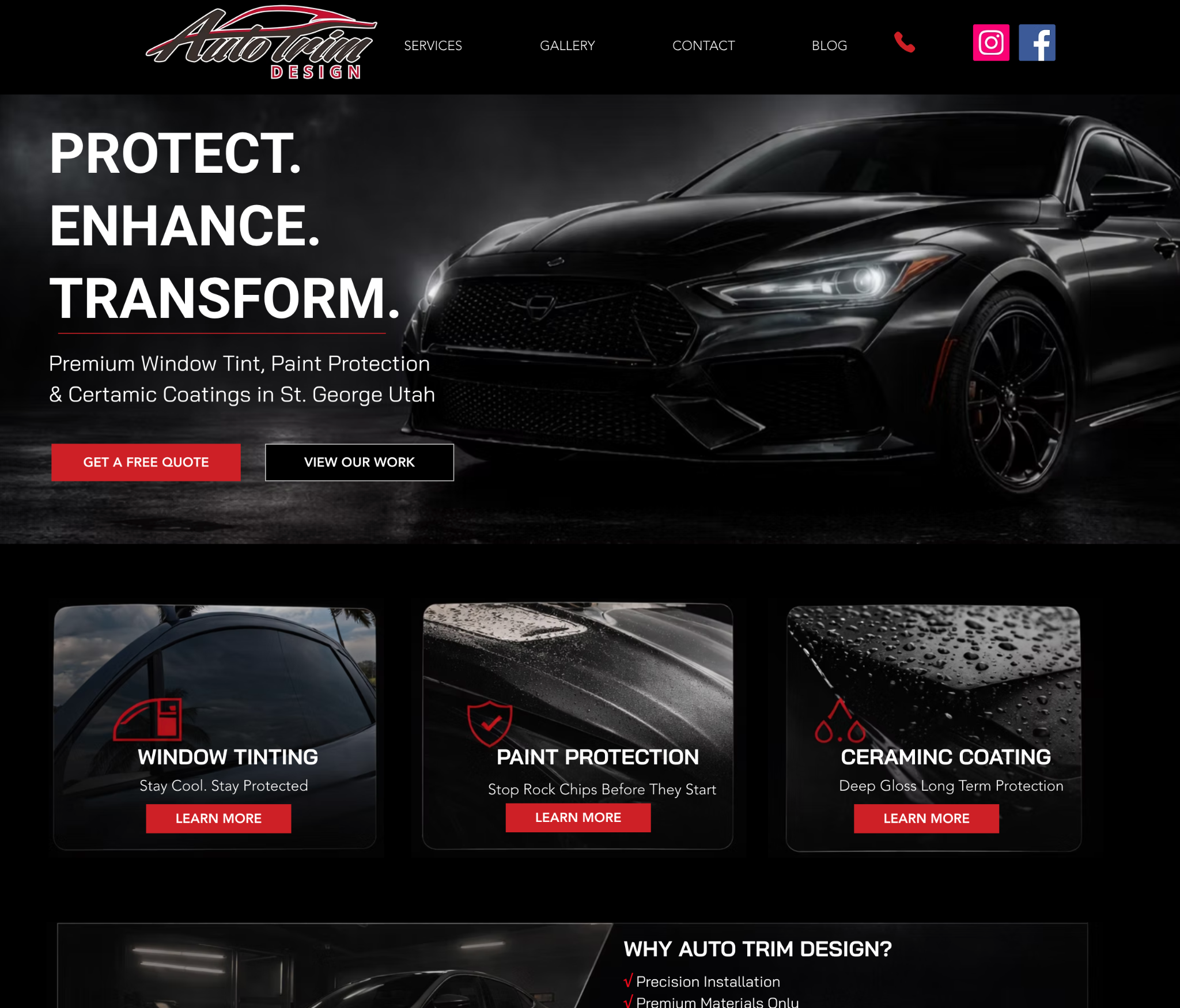 Auto Trim Design website and brand work