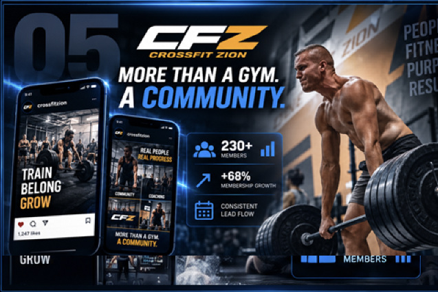 CrossFit Zion brand, website and marketing project