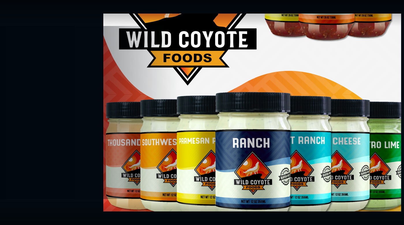 Wild Coyote Foods packaging and retail brand